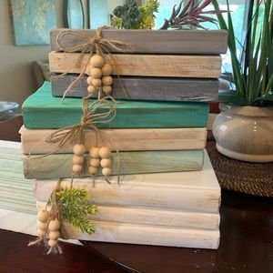 Farmhouse/Boho Decor Stacked Book set